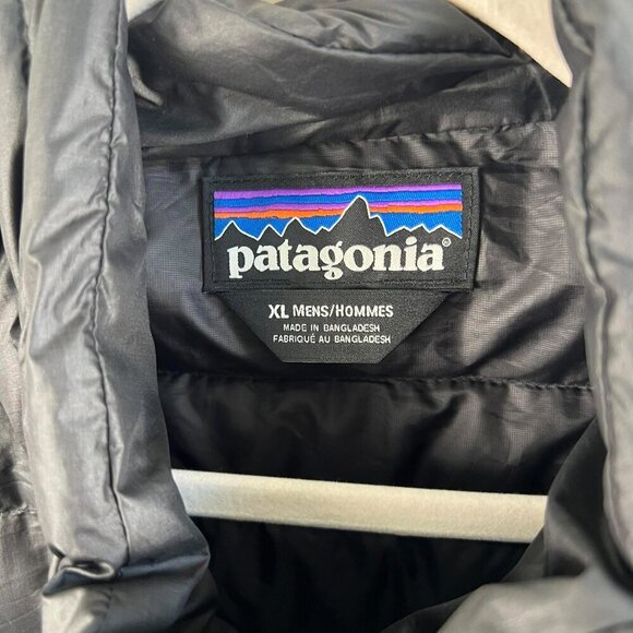 Patagonia Goose Down Puffer Jacket Black XL - Picture 3 of 7